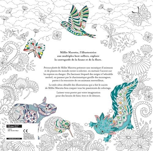 Précieuse planète – Livre de coloriage animaux & nature Millie Marotta Editions Marabout