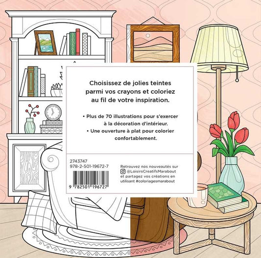 Livre coloriage intérieur cosy et cocooning