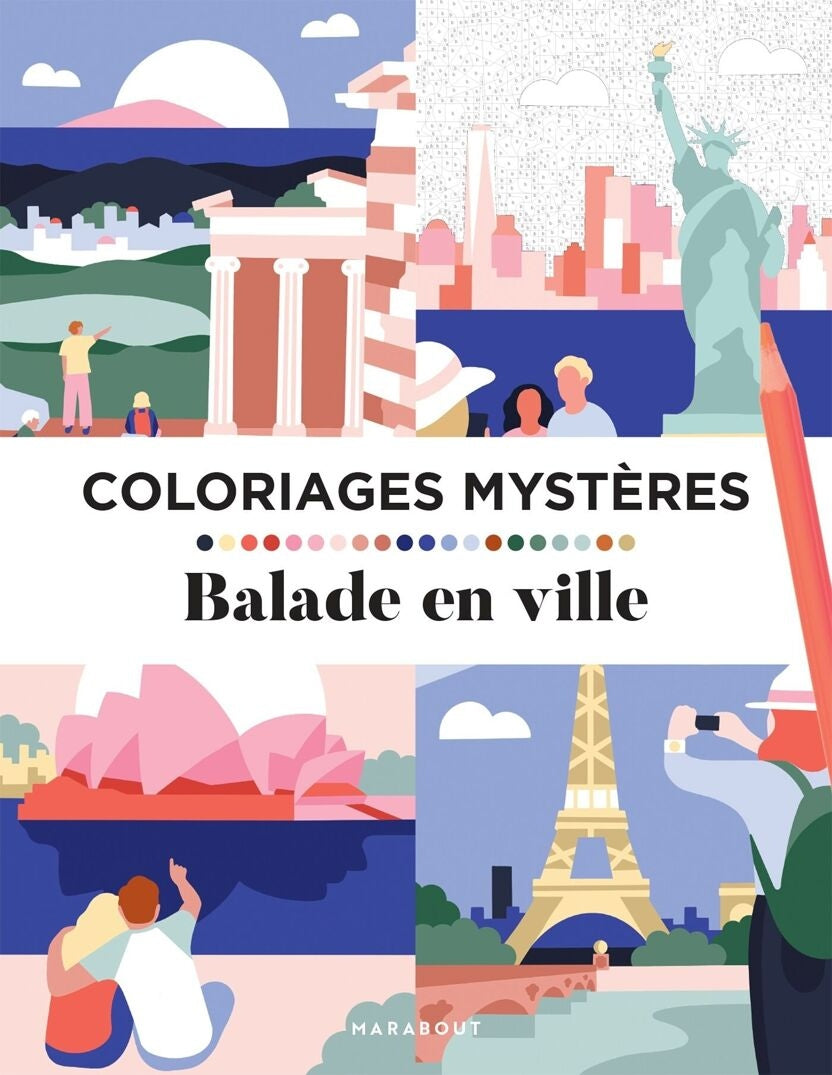 Coloriages Mystères Balade en Ville – Livre Art-Thérapie Adulte Marabout Editions Marabout