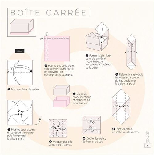 Livret d'origami avec modèles et techniques de pliage