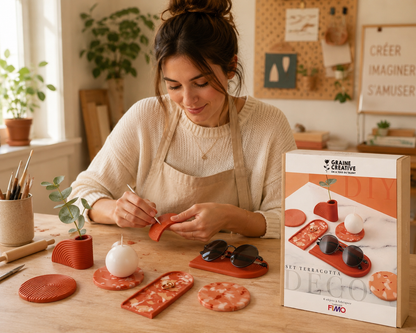 Kit Fimo Graine Créative - Home Deco set Terracotta GRAINE CREATIVE