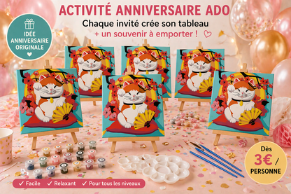 Kit Anniversaire Ado Peinture par Numéros – Activité Créative + Souvenir Invité (6 à 12 kits) JOY!
