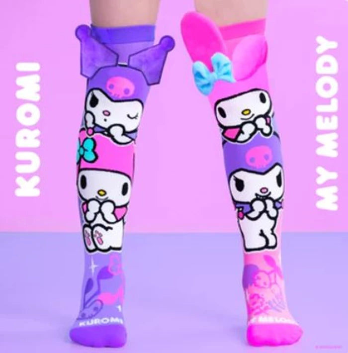 MADMIA – Chaussettes Sanrio My Melody & Kuromi 3D – Style Kawaii MADMIA