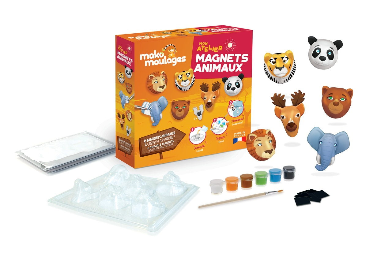 Mako moulages – Mon Atelier Magnets Animaux | Kit créatif DIY enfants dès 5 ans Mako moulage