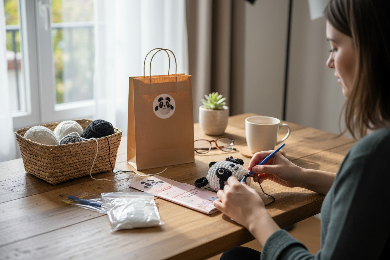 Kit Amigurumi Panda – Crochet Facile Débutants JOY!