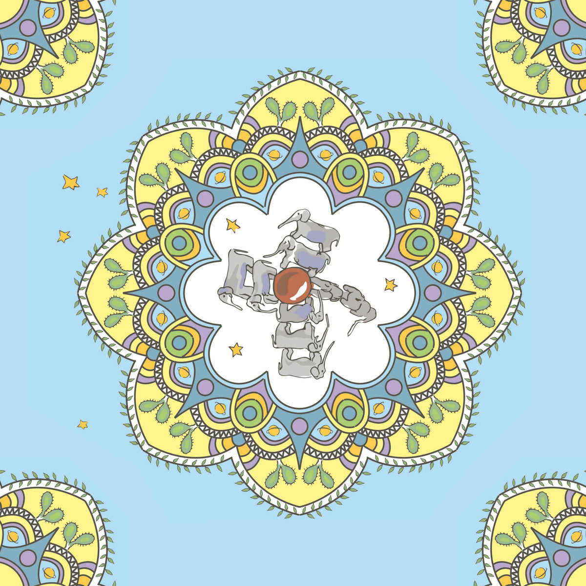 Mandala du Petit Prince à mettre en couleur avec des feutres