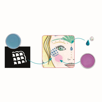 Maquillage sirène pour enfant avec le Set de Maquillage Nacre