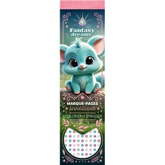 Marque-pages à Strasser et à Colorier Rose – Kit Créatif avec Strass Edition Fleurus