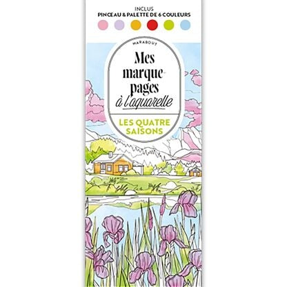 Mes marque-pages à l’aquarelle Quatre saisons – Kit créatif avec pinceau et peinture Editions Marabout