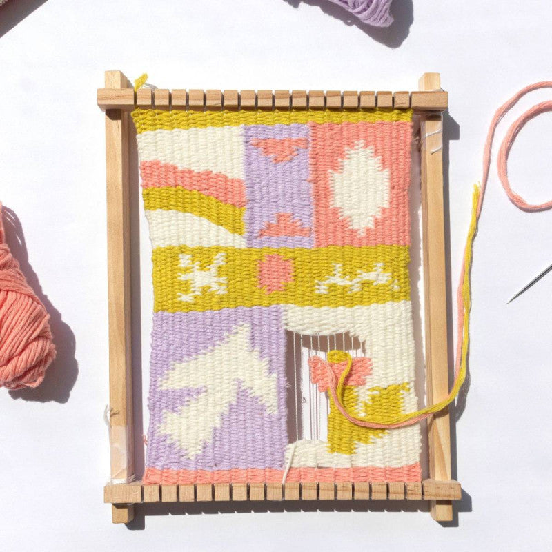 Kit DIY Tissage Mural Pop – Tissage Débutant avec Métier à Tisser | La Petite Épicerie LA PETITE EPICERIE