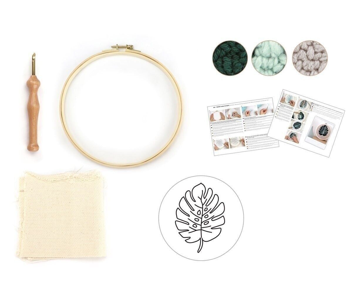 Kit Punch Needle Feuille Monstera – Graine Créative GRAINE CREATIVE