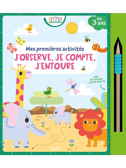 Livre Mes premières activités J'observe je compte j'entoure pour enfant de maternelle