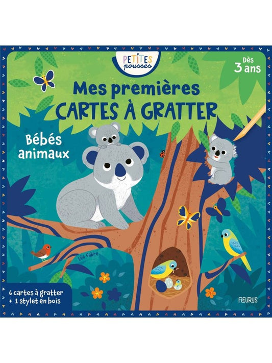 Mes Premières Cartes à Gratter – Bébés Animaux | Activité Maternelle + Stylet Edition Fleurus