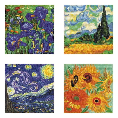 Coffret Mini DOTZ Van Gogh Quartet avec quatre Diamond Paintings inspirés de Vincent van Gogh