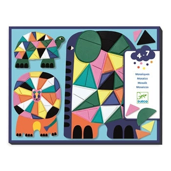 Coffret Mosaico Africa Djeco avec animaux de la savane à décorer