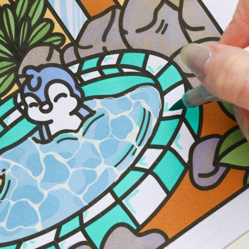 Kit DIY Mon Carnet de Coloriage Détente – Kawaii & Mandala avec 8 Feutres Alcool | La Petite Épicerie LA PETITE EPICERIE