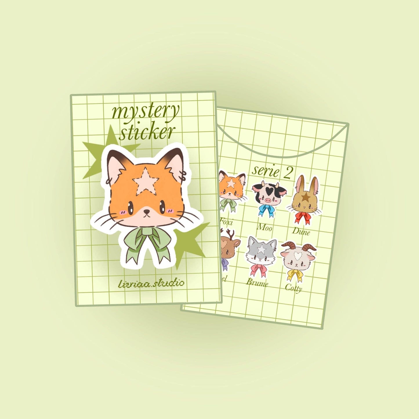 Mystery Sticker Série 2 – Sticker Kawaii Animaux Mystère à Collectionner Liviaa.studio