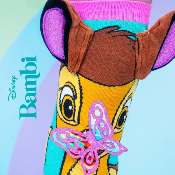Chaussettes fantaisie MADMIA Disney Bambi – oreilles peluche & papillons 3D MADMIA
