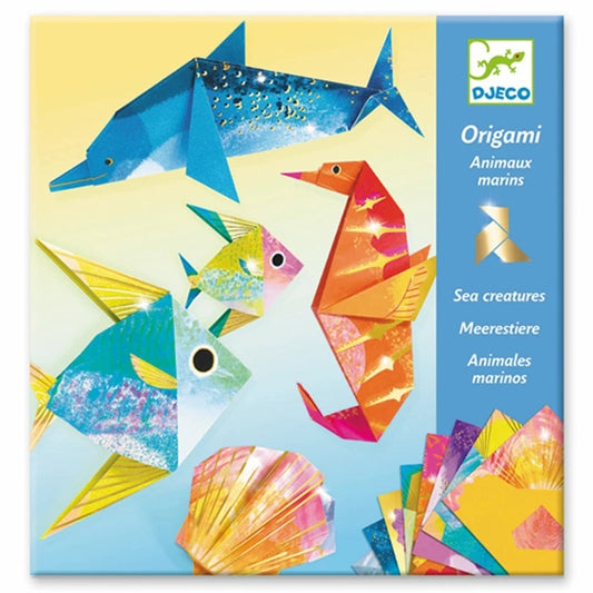 Origami Animaux Marins Djeco – Kit Créatif Pliage Papier Enfant Djeco