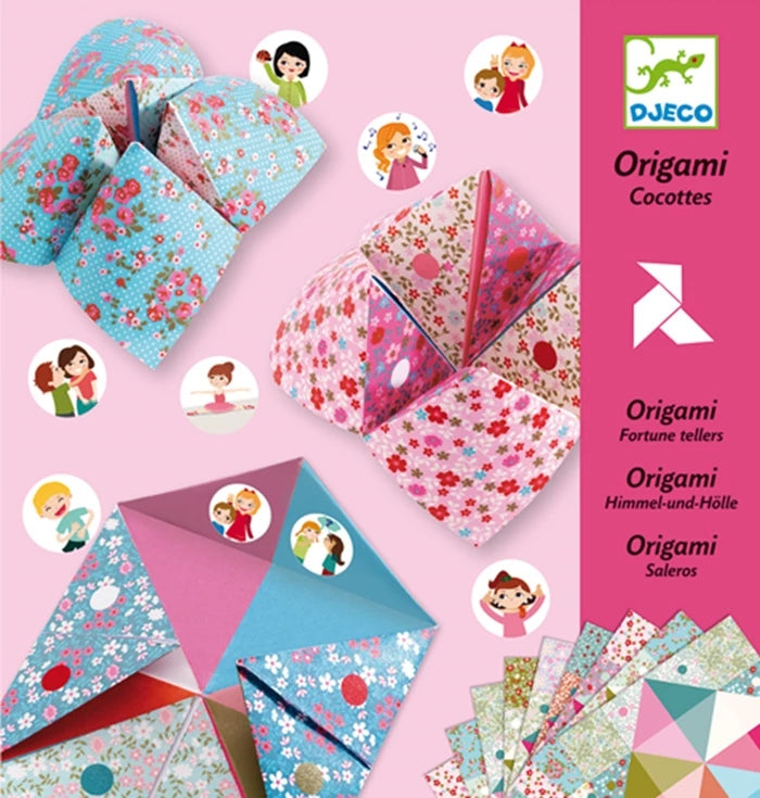 Kit Origami Cocottes à Gages Djeco avec feuilles illustrées