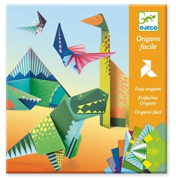 Kit Origami Dinosaures Djeco avec feuilles illustrées pour enfants
