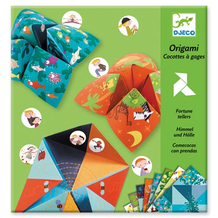 Kit Origami Salières Djeco avec feuilles illustrées pour fabriquer des salières en papier