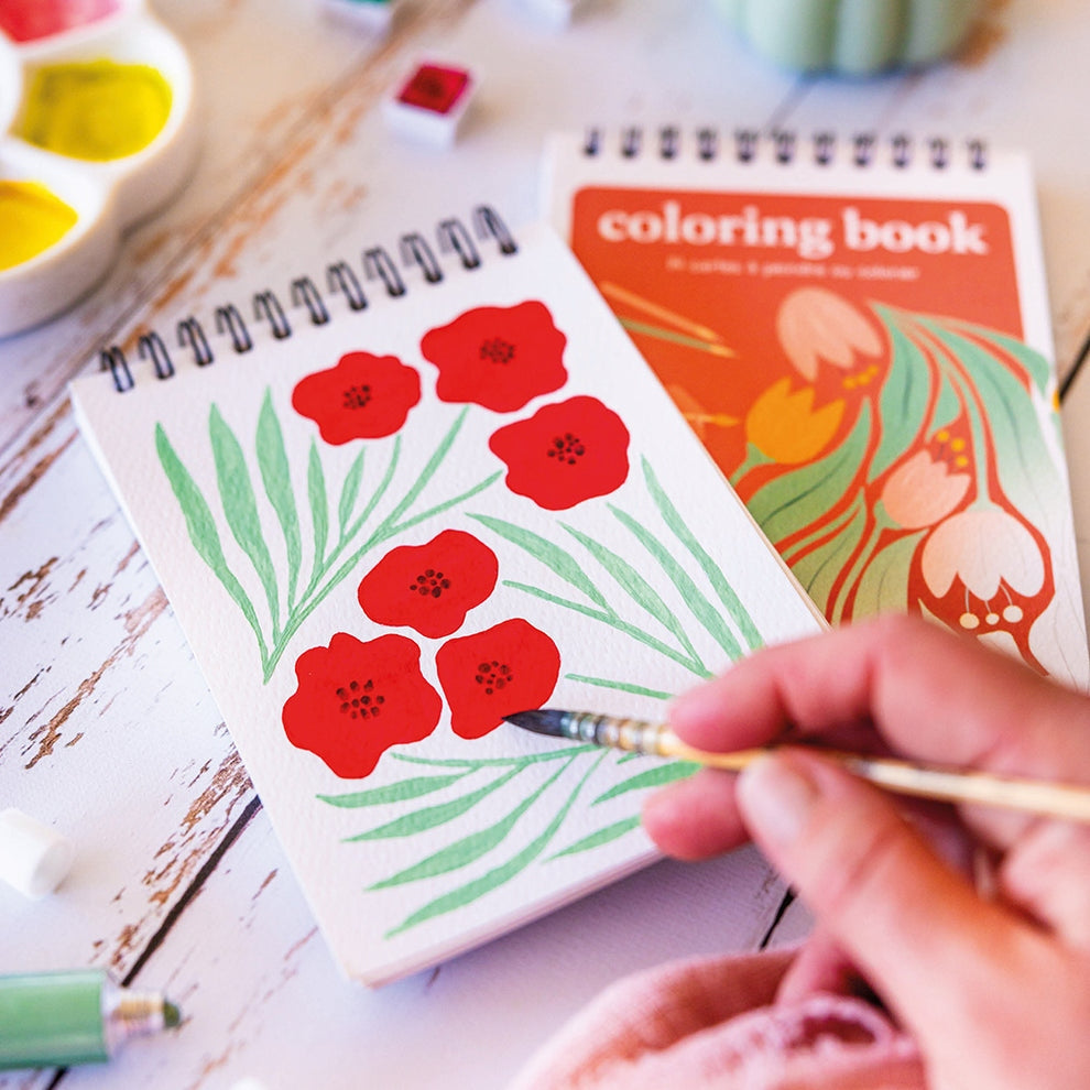 Carnet de Coloriage A6 – Motifs Floraux | Maison Joliette | Fabriqué en Franc Maison Joliette