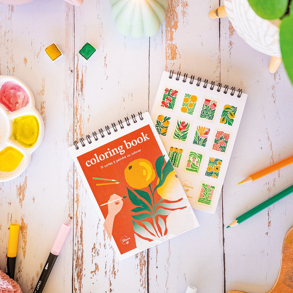 Carnet de Coloriage A6 – Tropical | Maison Joliette | Fabriqué en France Maison Joliette