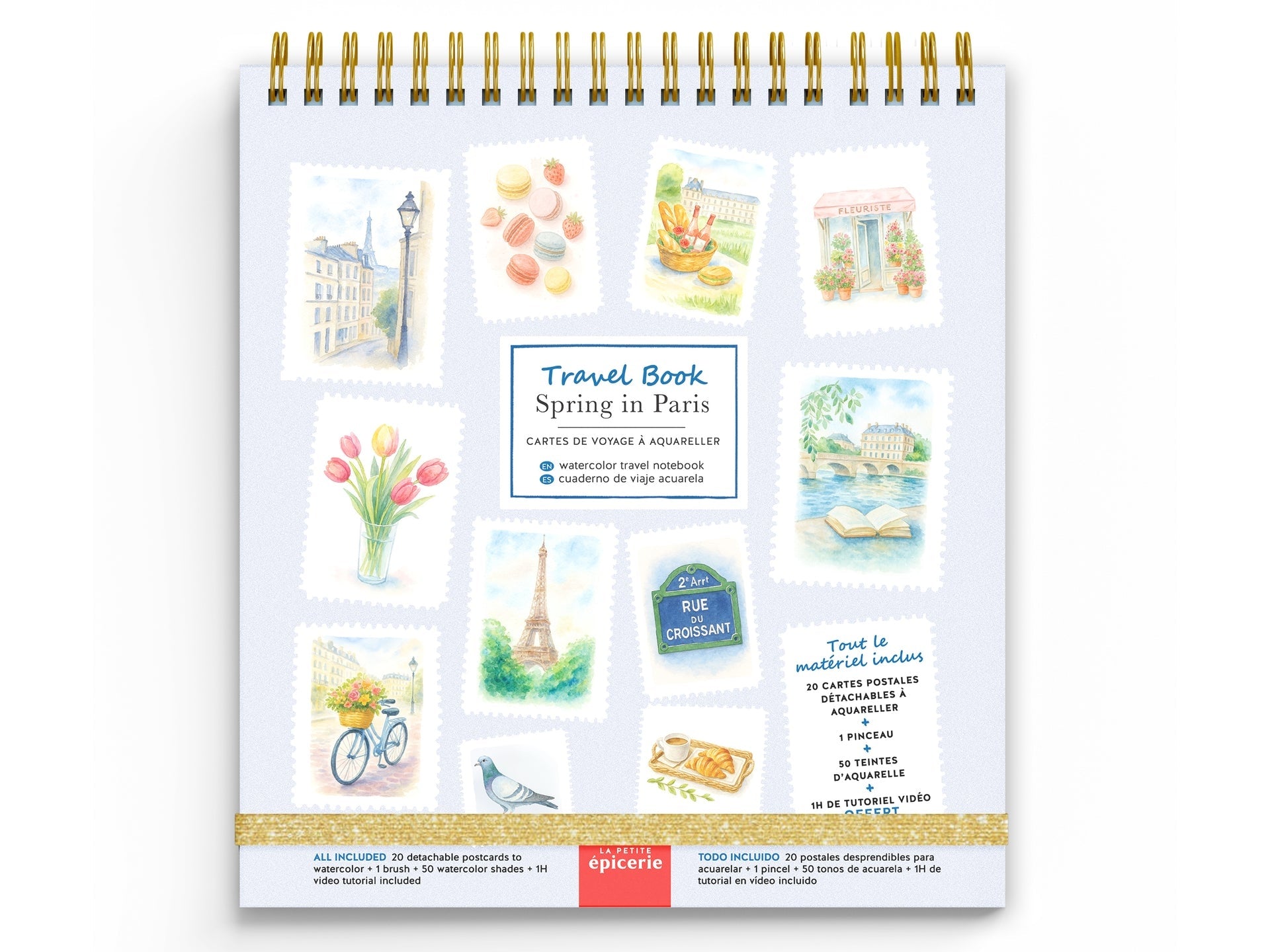 Travel Book – Spring in Paris | Carnet Aquarelle La Petite Épicerie LA PETITE EPICERIE