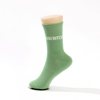 idée cadeau femme chaussettes bad bitch paillettes