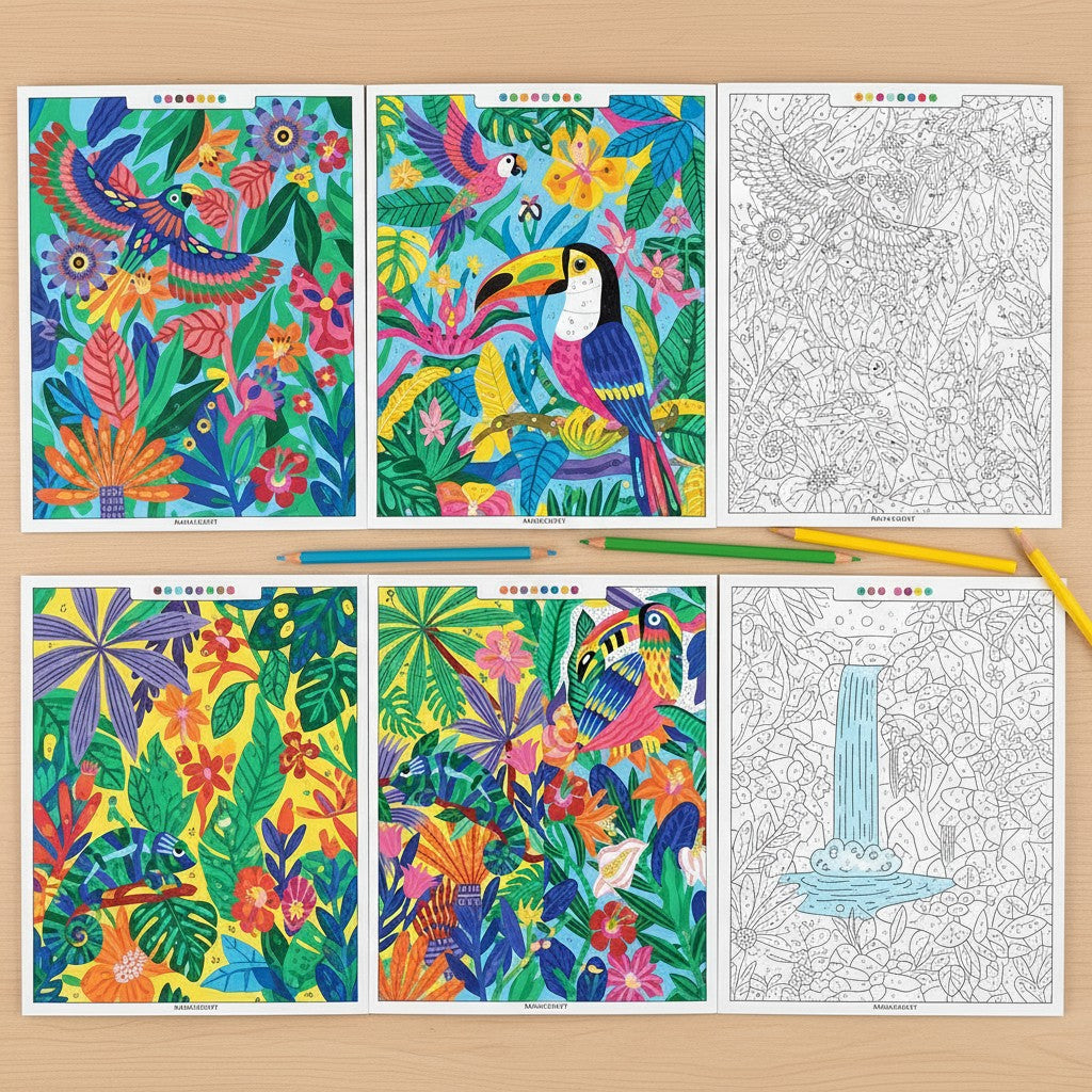 Coloriages mystères Tropiques – Livre de coloriage créatif Edition Marabout Editions Marabout