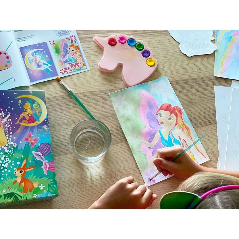 Coffret Aquarelle Forêt Magique BOX CANDIY® – Kit Créatif Enfant Licorne & Fées dès 6 ans BoxCanDIY