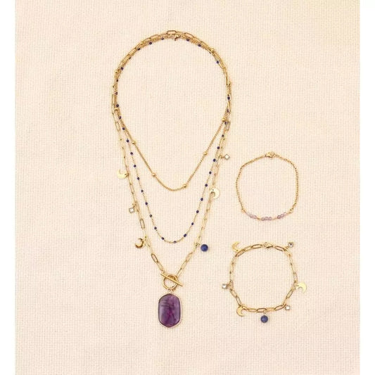 Kit DIY Bijoux Acier Inoxydable – Parure Violette & Bleue | Création Facile GRAINE CREATIVE