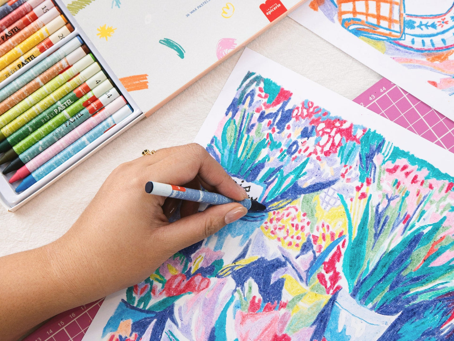 Détail pastel gras crémeux et lumineux Petit Pastel