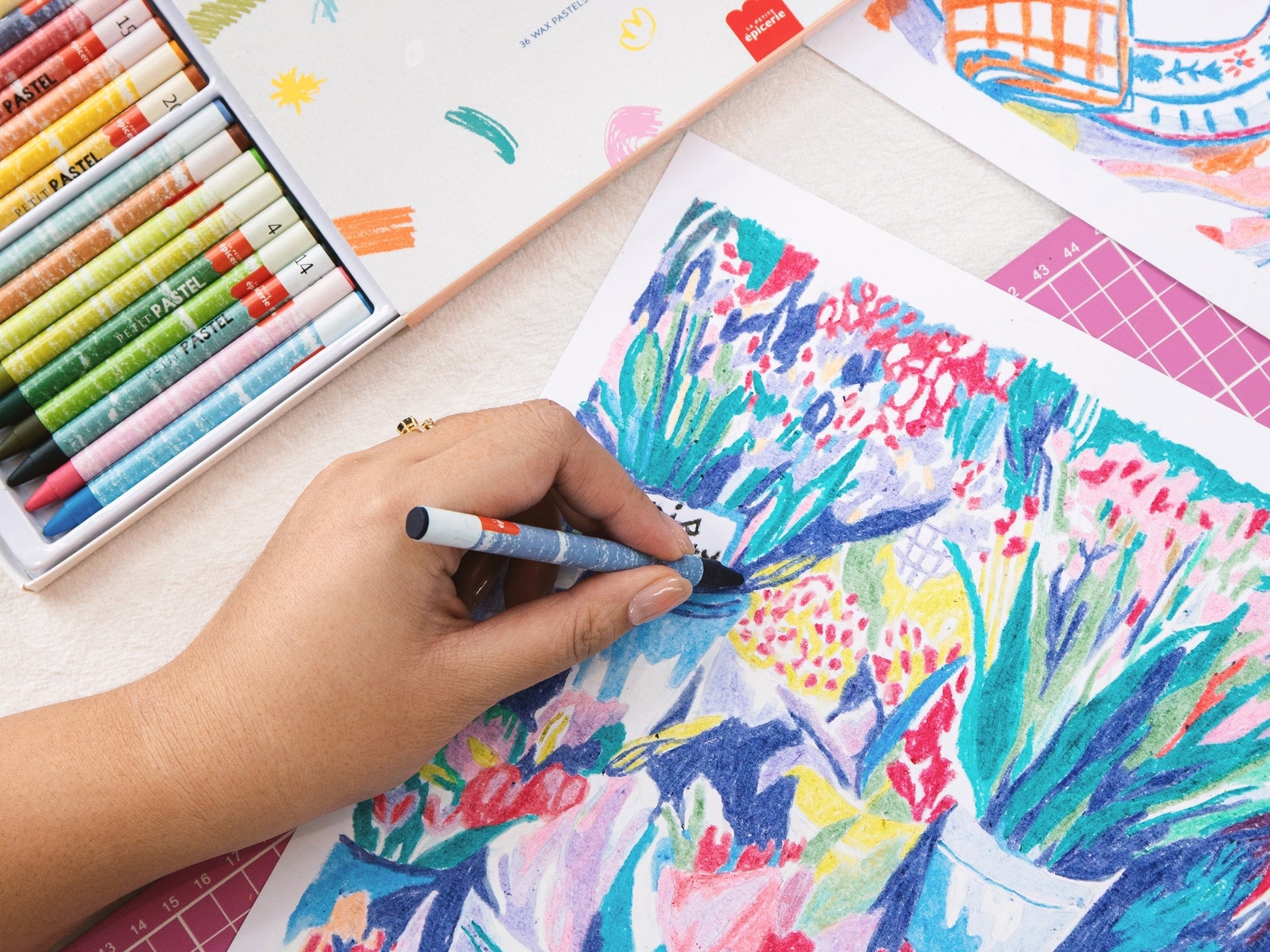 Détail pastel gras crémeux et lumineux Petit Pastel