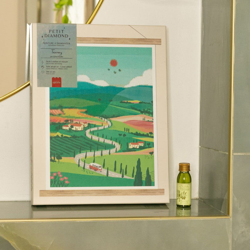 Coffret Petit Diamond Tuscany – Diamond Painting Toscane 30x40 cm | Nidhi Kachhadiya LA PETITE EPICERIE