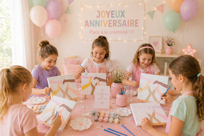 Kit Anniversaire Peinture par Numéros Enfants & Ados – Activité Créative + Cadeau Invité (6 à 12 kits) JOY!