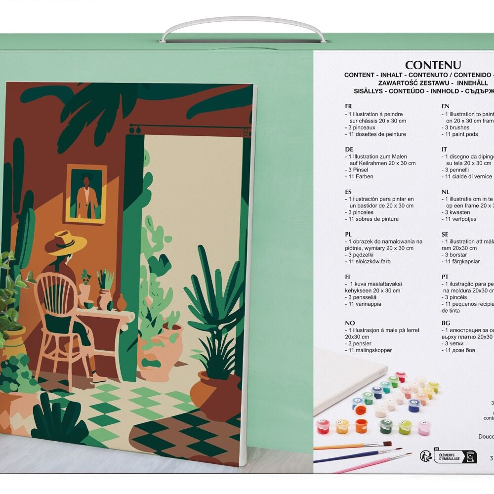 Peinture au Numéro Douceurs d'Été – Kit Créatif Toile 20 x 30 cm GRAINE CREATIVE