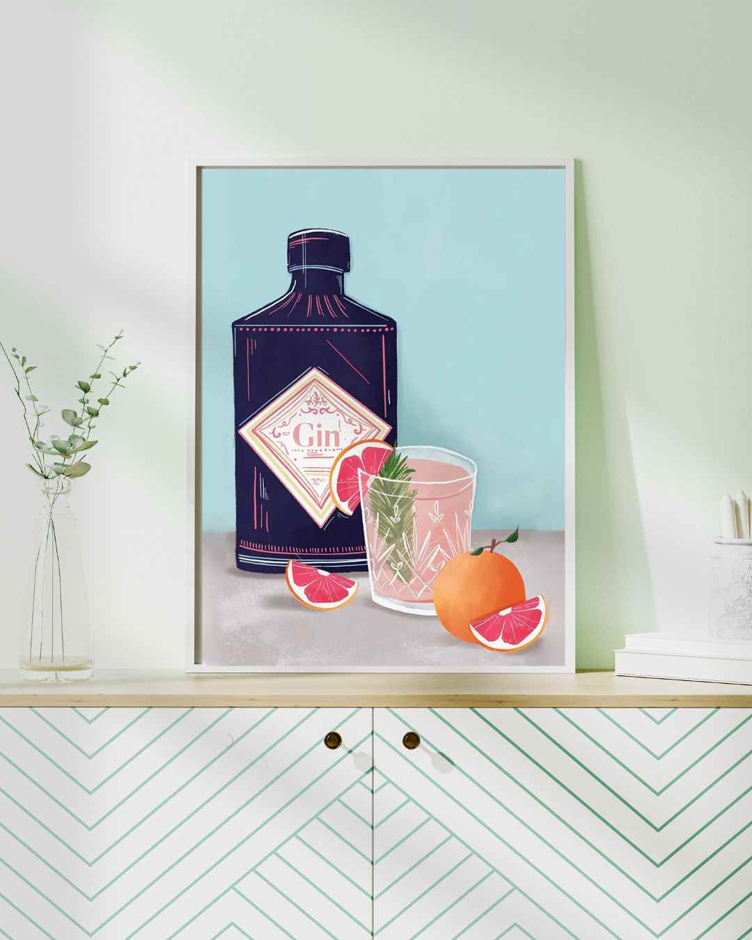 Peinture par numéros "Gin Tonic & Agrumes" | Toile tendue 20x30 cm JOY!