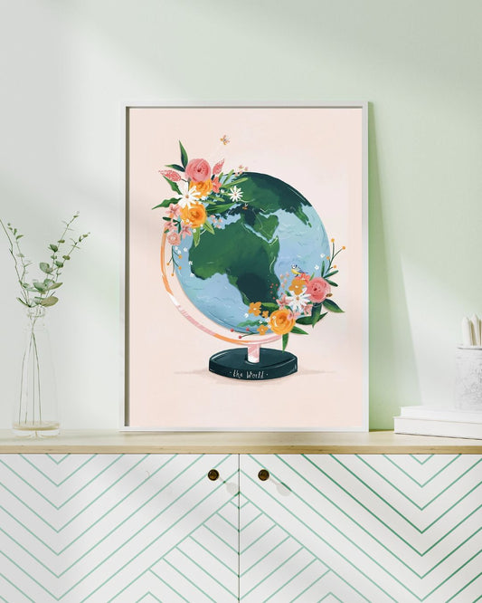Peinture par numéros "Le Monde en Fleurs" | Toile tendue 20x30 cm JOY!
