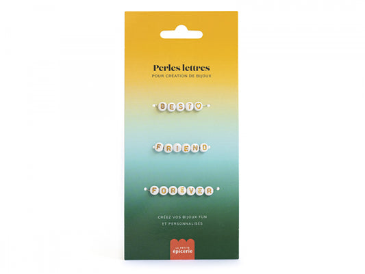 Perles Lettres Best Friends Forever – Kit Bracelets Personnalisés DIY LA PETITE EPICERIE