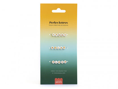 Perles lettres Vamos A La Playa pour bracelet personnalisé DIY
