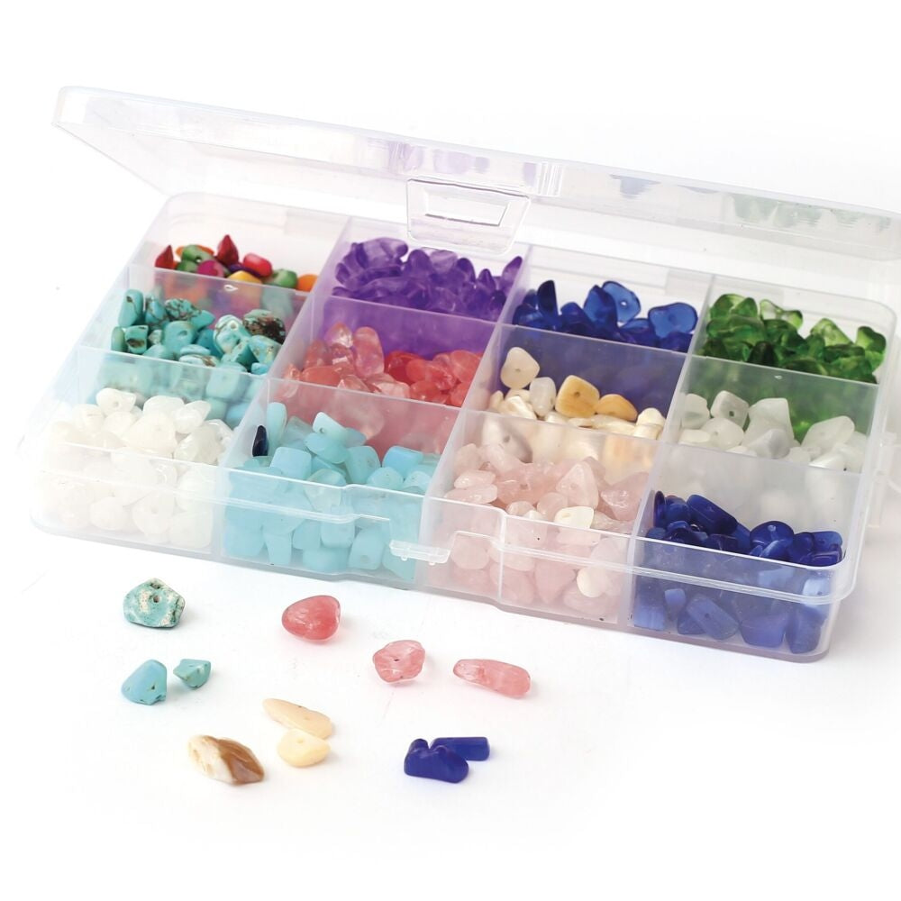 Assortiment de pierres naturelles colorées pour bijoux DIY