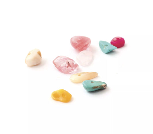Boîte Perles en Pierre – 12 Types de Pierres pour Bijoux DI GRAINE CREATIVE