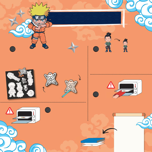Naruto Plastique Fou – Kit Créatif Aimants, Bracelets & Porte-clés Edition Fleurus
