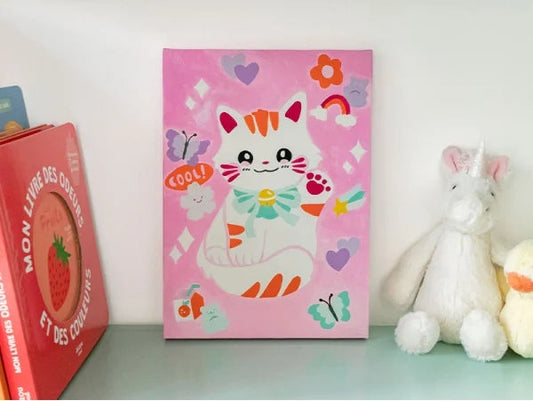 Petit Pinceau Kids Maneki Neko – Peinture au Numéro Enfant dès 6 Ans | Chat Porte-Bonheur Japonais LA PETITE EPICERIE