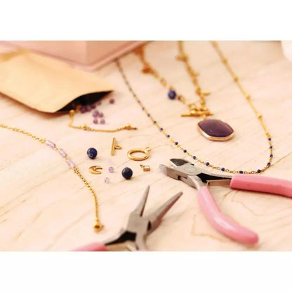 Kit DIY Bijoux Acier Inoxydable – Parure Violette & Bleue | Création Facile GRAINE CREATIVE