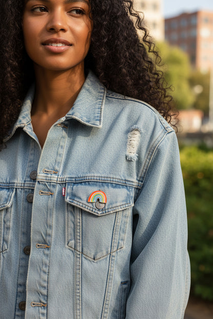 Broche Pin’s Rainbow Émaillé – Accessoire Coloré & Vintage LA PETITE EPICERIE