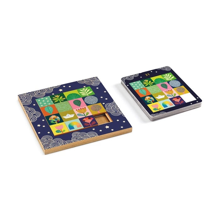Taquin Logic Djeco Sologic – Jeu de Logique en Bois dès 6 Ans Djeco