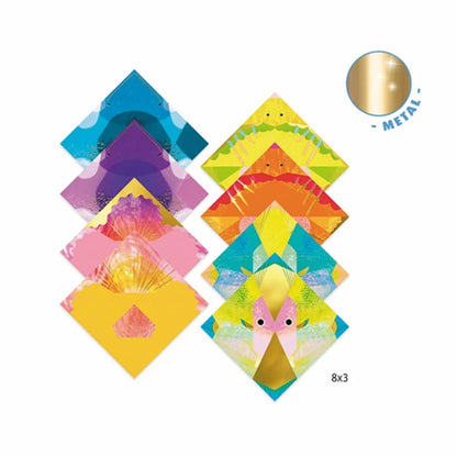 Activité de pliage papier pour fabriquer des animaux marins en origami